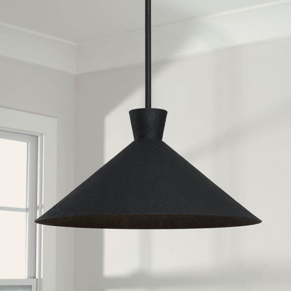 Capital Lighting Paloma 1-Light Pendant 350312XK Textured Black