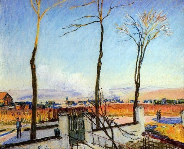 Alfred Sisley Winter Sun Moret, Gallery Wrapped Canvas Print, 20"x25"