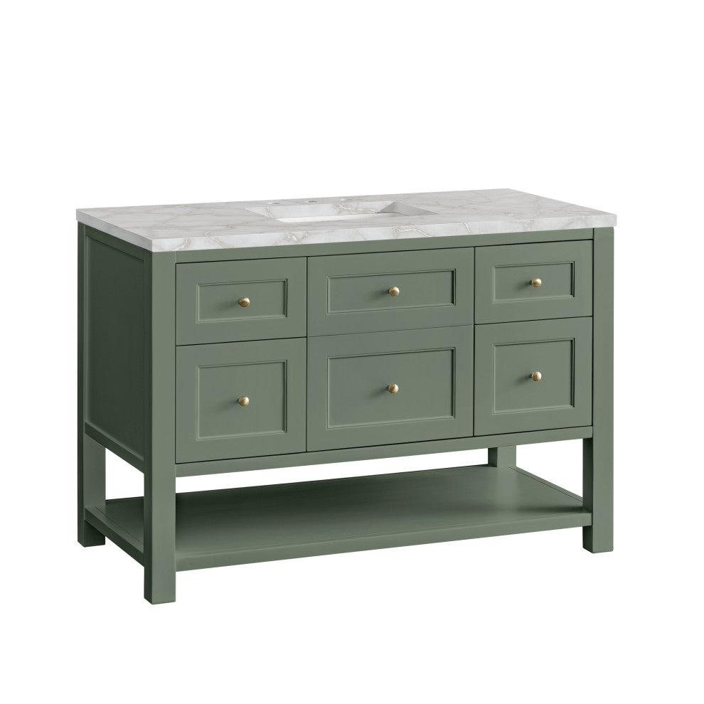 Breckenridge 48" Single Vanity, Smokey Celadon, Victorian Silver