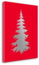 "Silver Tree On Red" By Tara Moss, Giclee Print on Gallery Wrap Canvas