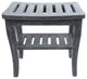Weathered Genuine Teak Petite Shower Seat, Gray Woodgrain Finish