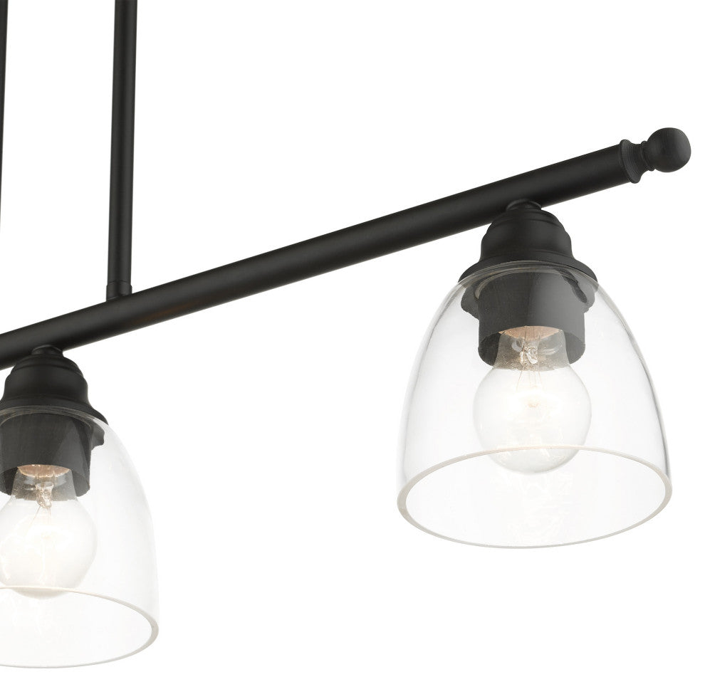 Black Transitional, Colonial, Linear Chandelier