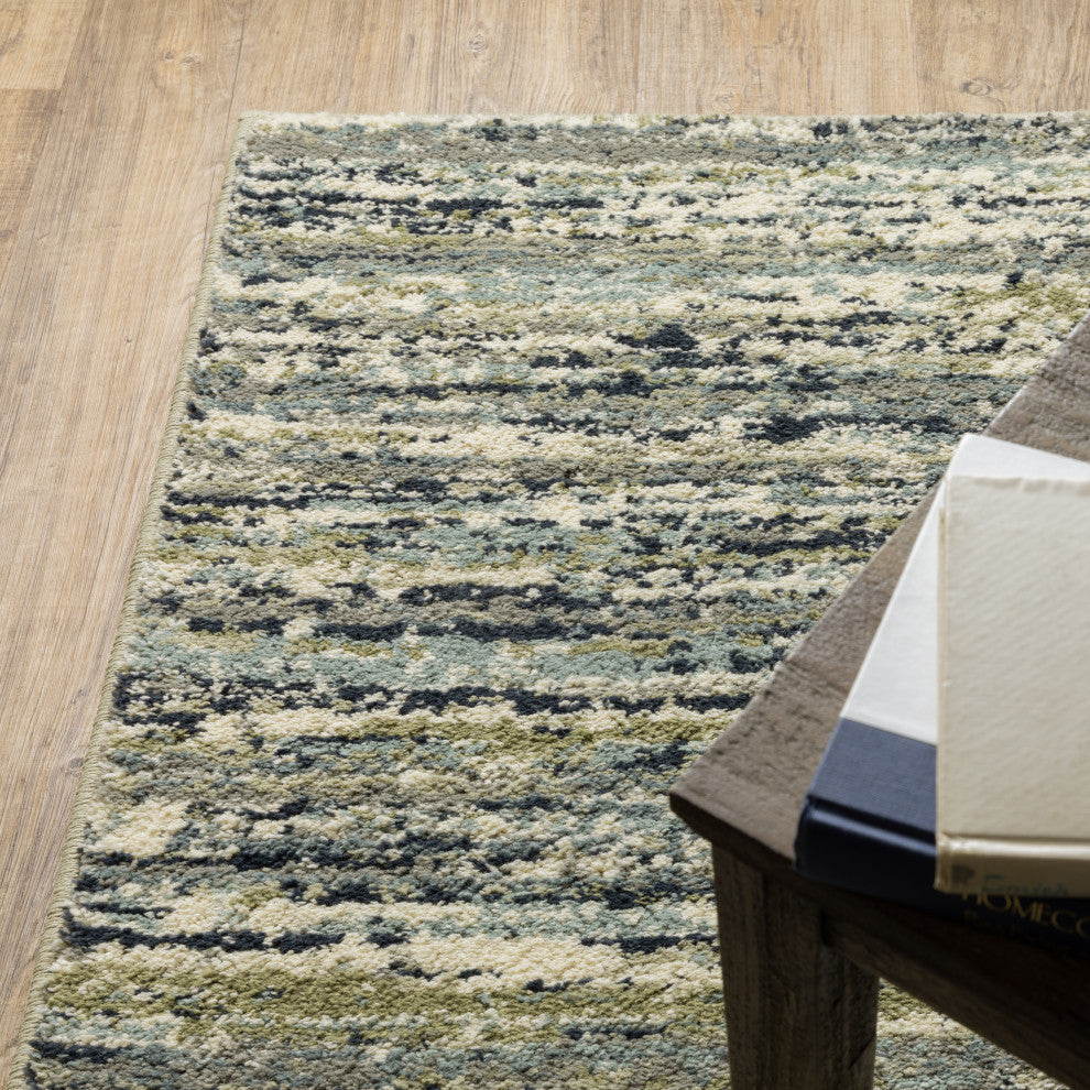 Sarasota Abstract Indoor Area Rug, Blue, 9'10" x 12'10"