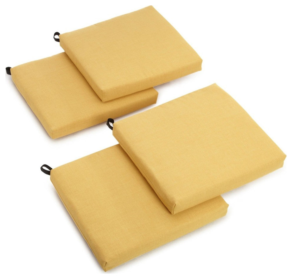 20"x21" Spun Polyester Chair Cushion, Set of 4, Sunflower