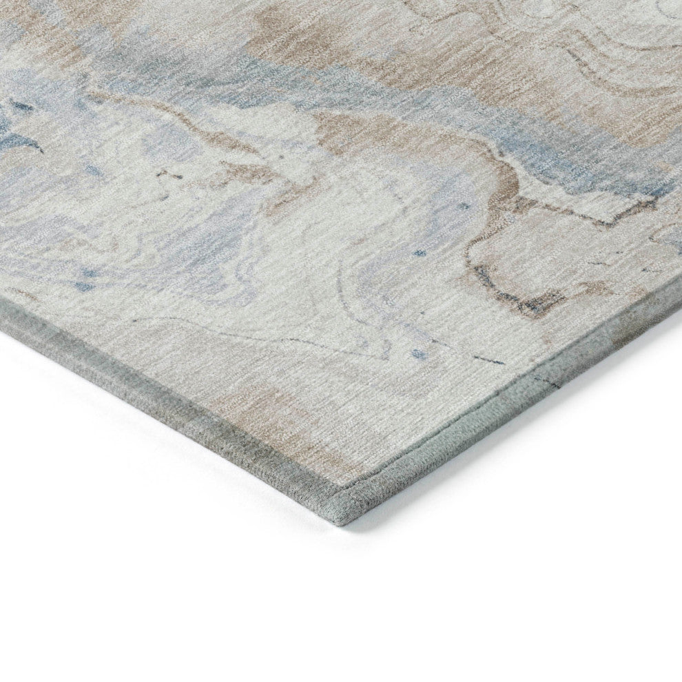 Machine Washable Indoor/Outdoor Chantille ACN1862 Beige 2'3" x 7'6" Runner Rug