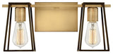 Filmore 2-Light Bath Light, Heritage Brass