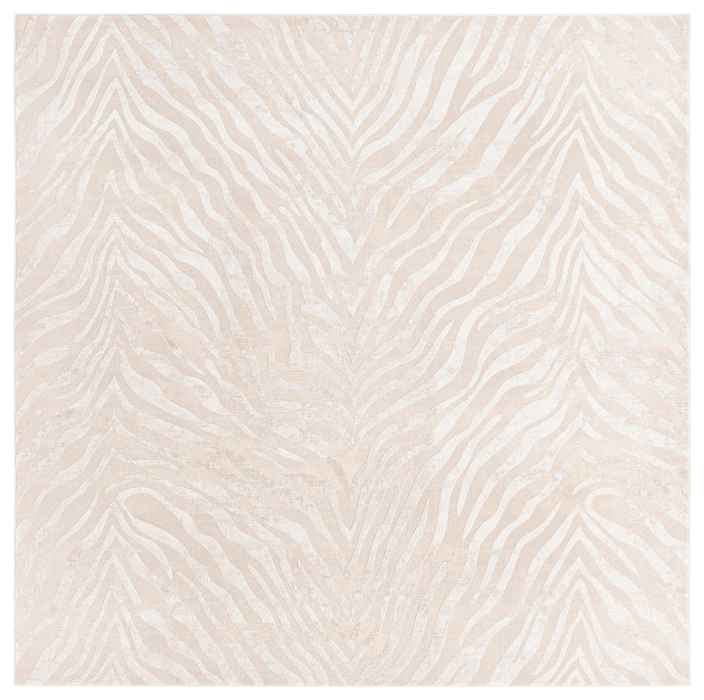 Unique Loom Meghan Finsbury Rug, Ivory Beige, 7'10"x7'10" Square