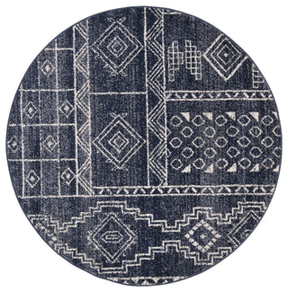 Safavieh Adirondack Adr206N Moroccan Rug, Navy/Silver, 6'0"x6'0" Round