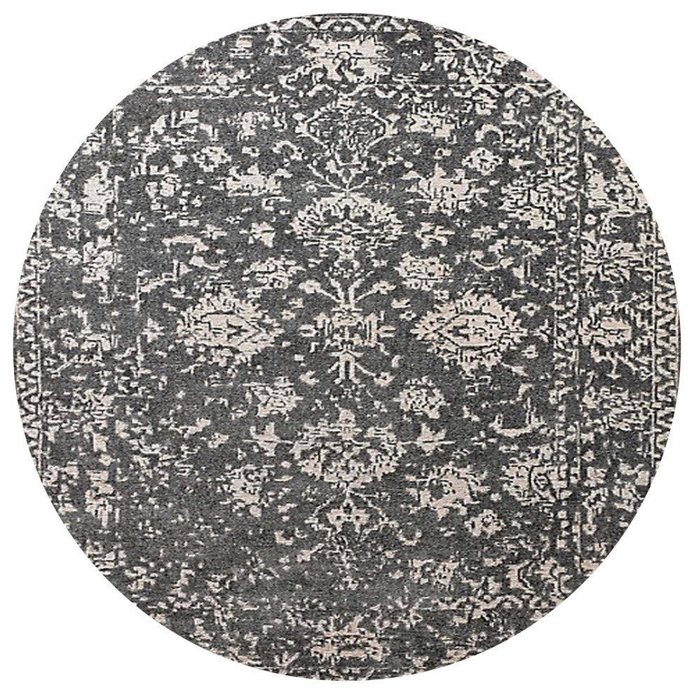 Ahgly Company Indoor Round Mid-Century Modern Area Rugs, 7' Round