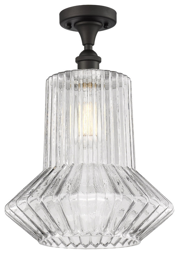 Ballston Springwater 1 Light Semi-Flush Mount, Oil Rubbed Bronze