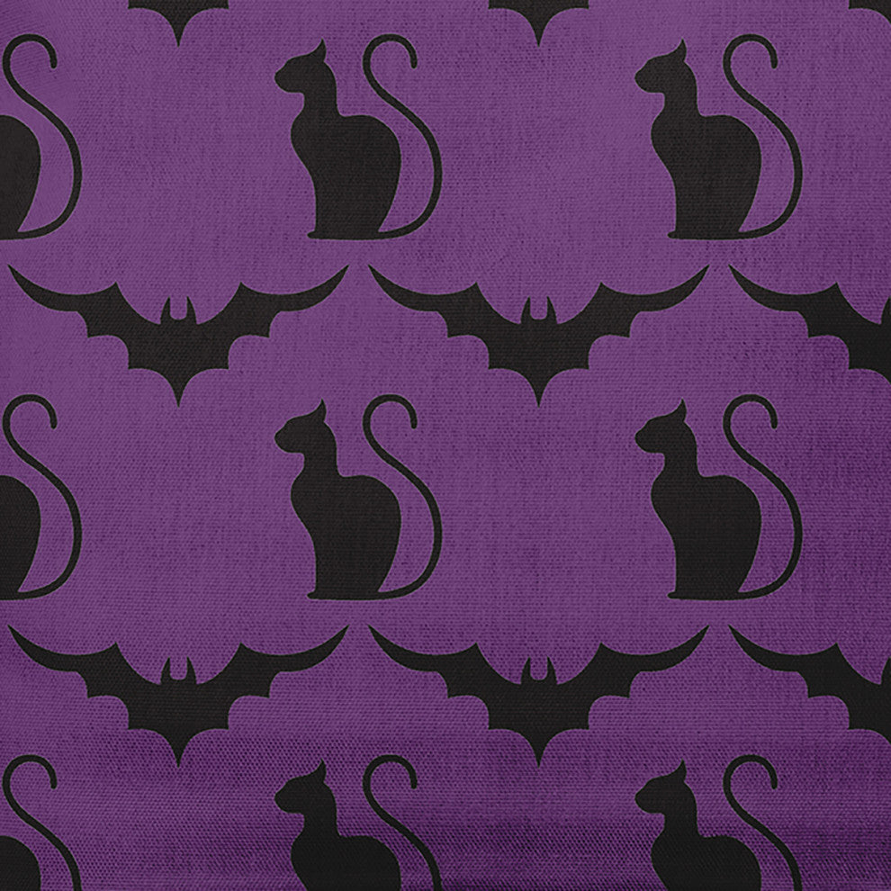 16" x 16" Cats and Bats Decorative Throw Pillow, Amethyst