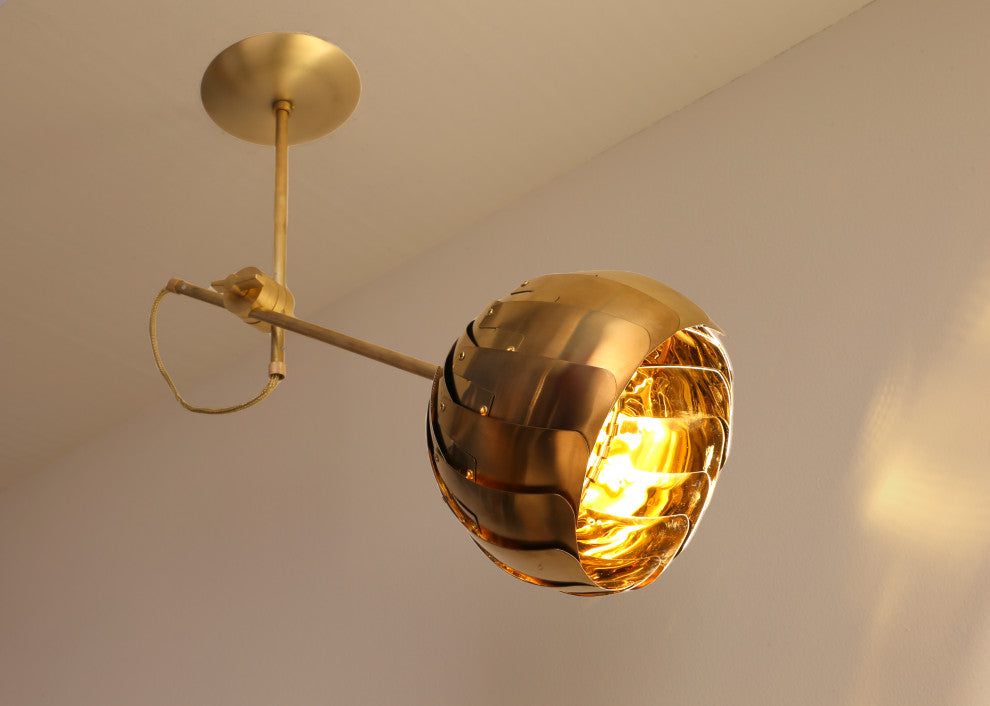 IRIS SPOT : Brass ceiling Light | Contemporary Lighting | Modern Pendant Lamp