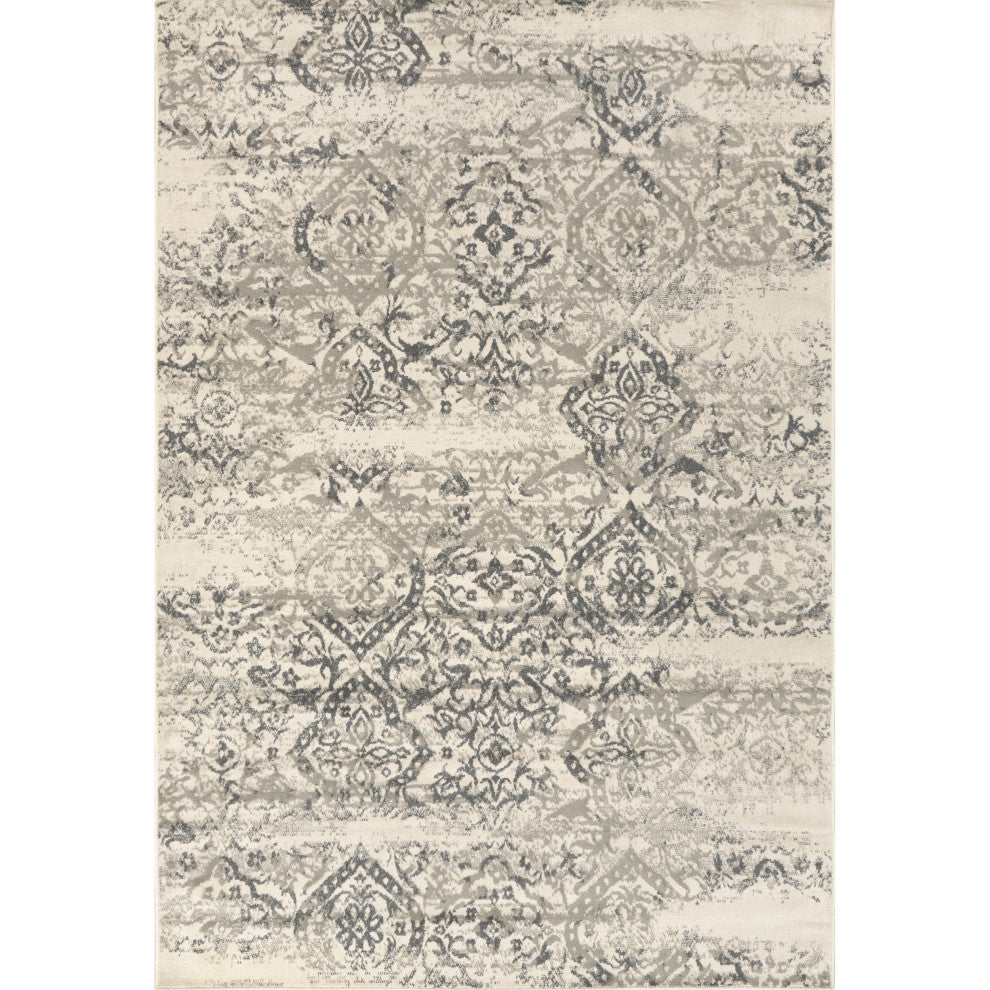 Nuloom Freja Transitional Vintage Area Rug, Grey 5'x8'