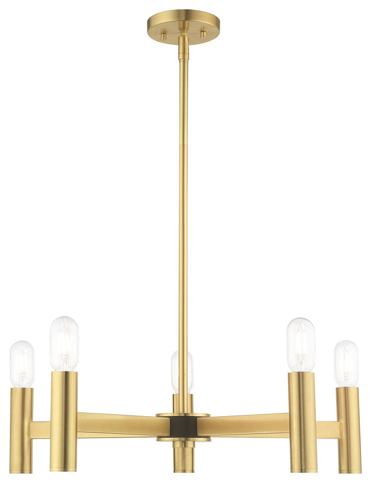 Livex Lighting Satin Brass 5-Light Chandelier