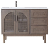 Nara Mid-Century Freestanding Bathroom Vanity, Chestnut Oak, 48"