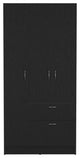 Armoire Cobra, Bedroom, Black / White