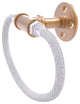 Pipeline Towel Ring with Stainless Steel Braided Ring, Brushed Bronze