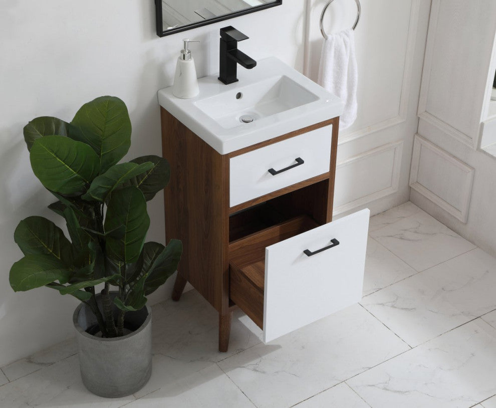 Beatrice 18" Bathroom Vanity, Matte White