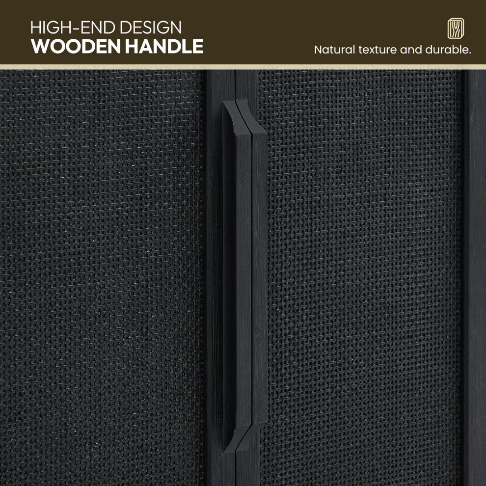 Busan Bath Vanity, Quartz Top No Mirror, Oak Classic Black, 36", Single Vanity