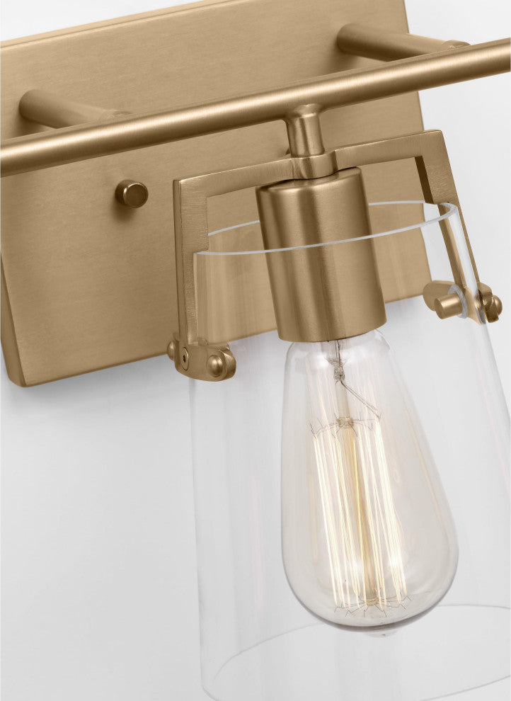 Crofton 3 Light Bath, Satin Brass