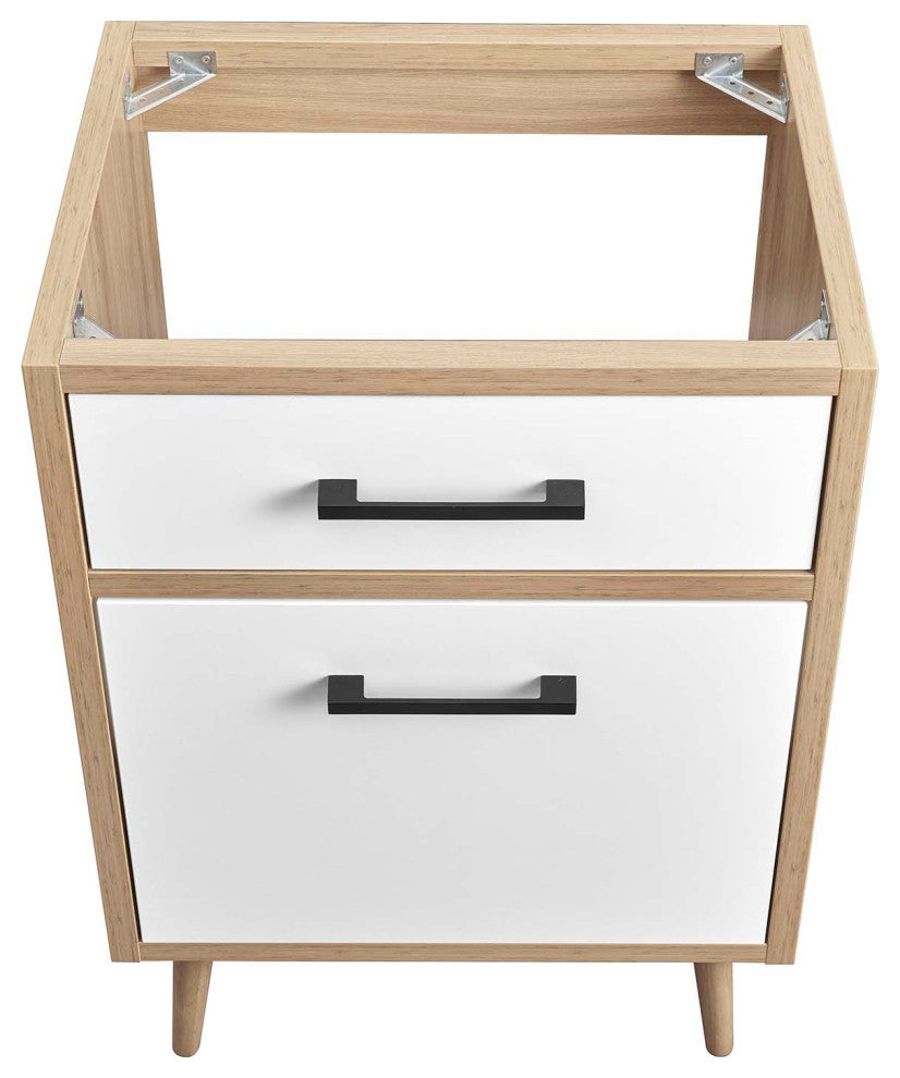 Maverick 24" Bathroom Vanity Cabinet, Sink Basin Not Included, Oak White