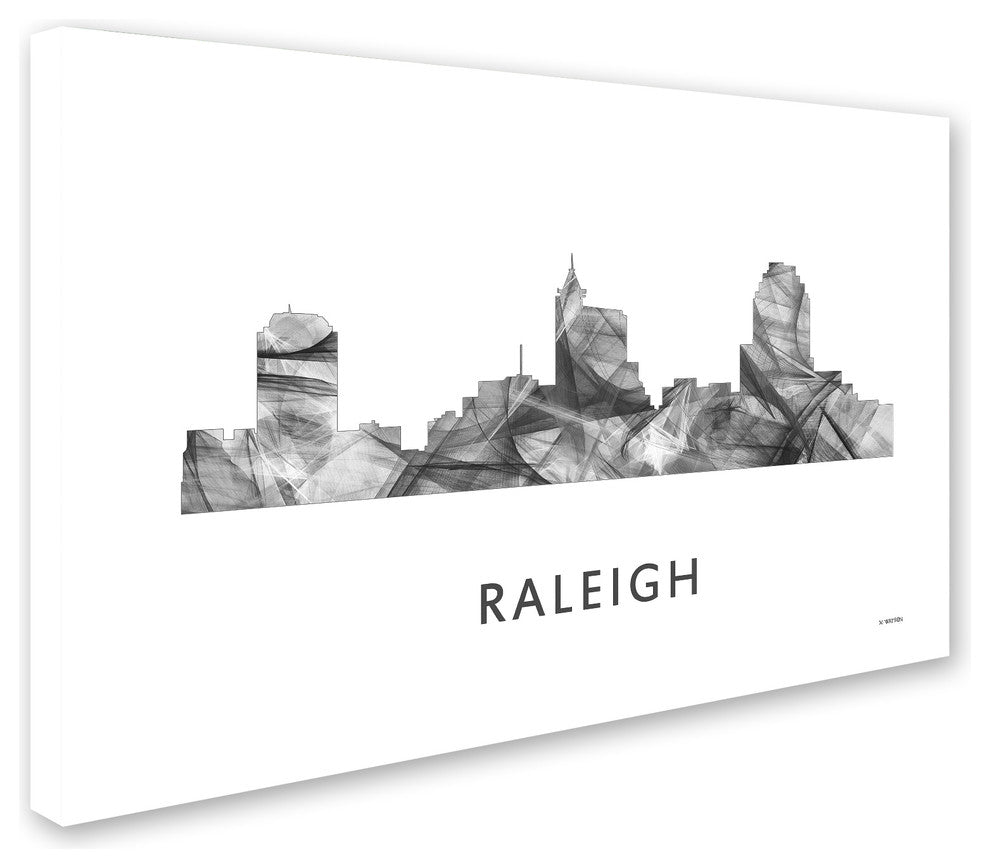 Marlene Watson 'Raleigh North Carolina Skyline' Canvas Art, 19x12