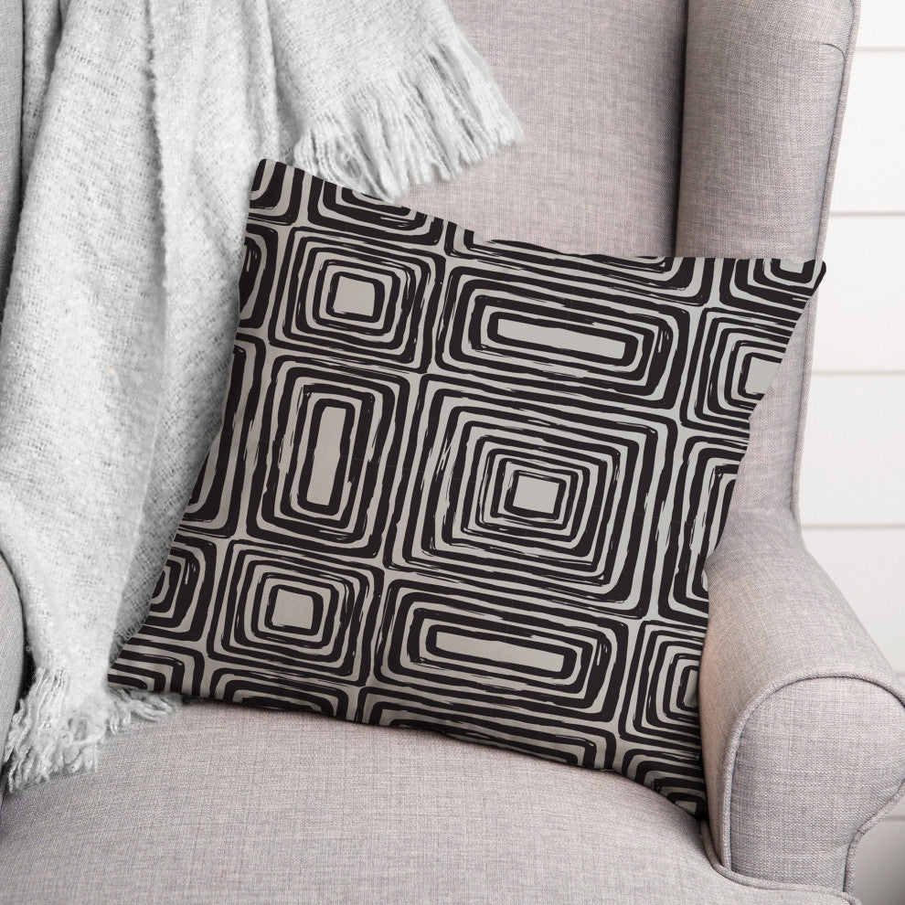 Layered Rectangles 18 x 18 Spun Poly Pillow