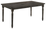 ACME Claudia II Rectangular Wood Turned Legs Dining Table in Weathered Gray