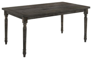 ACME Claudia II Rectangular Wood Turned Legs Dining Table in Weathered Gray