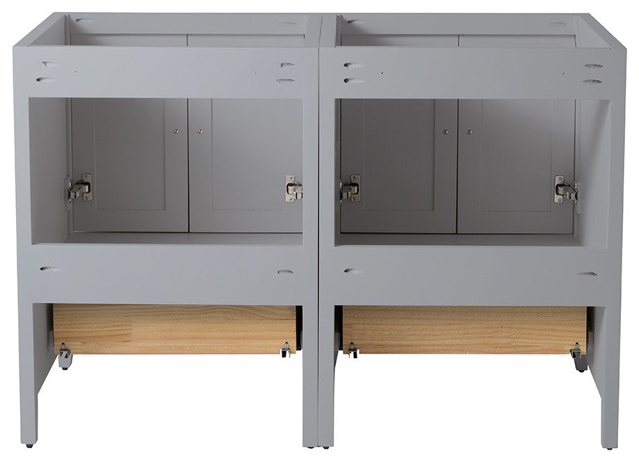 Oxford Traditional Double Sink Bathroom Cabinet, Gray, 48"