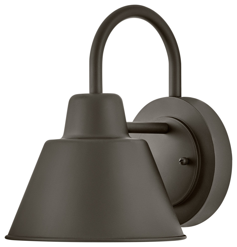 Lark Wes 10.5" Small Outdoor Gooseneck Barn Light, Oil Rubbed Bronze
