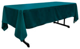 LA Linen Polyester Poplin Rectangular Tablecloth 60"x144", Dark Teal