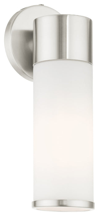 Brushed Nickel Contemporary, Minimal, Urban, Clean Vanity Sconce