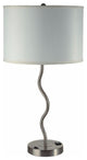 Benzara BM141709 Sprig Contemporary Table Lamp With Socket, Set Of Two, White