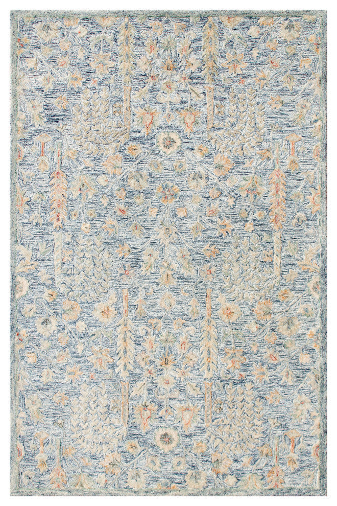 Ox Bay Vin Lex Abstract Hand-Tufted Area Rug, Slate Blue, 9' X 12'