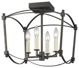 Feiss SF350SMS Four Light SemiFlush Mount Feiss Thayer Smith Steel