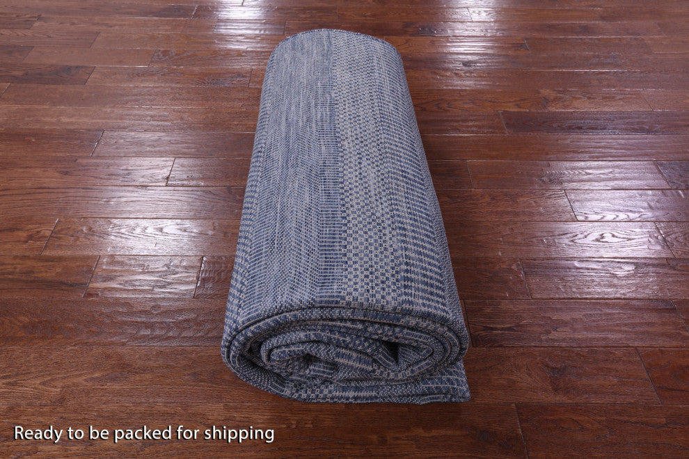6' 2" X 18' 3" Savannah Grass Hand Knotted Wool and Silk Rug Q11986