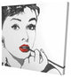Audrey Hepburn Outline Style, Fine Art Gallery Wrapped Canvas, 24"x24"
