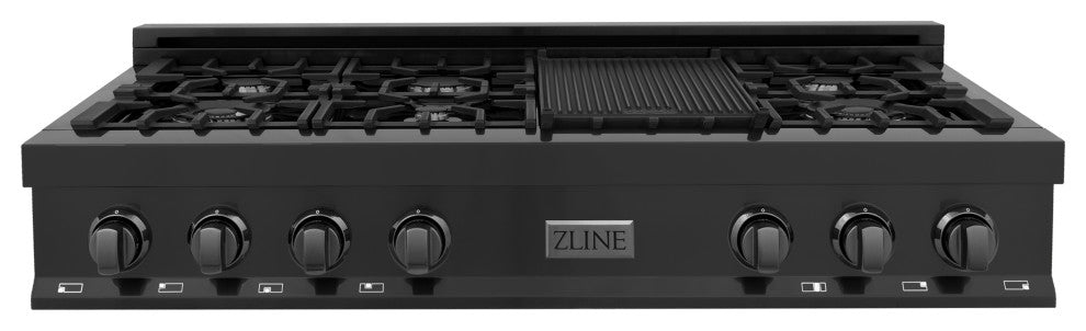 ZLINE Rangetop, Black Stainless Steel, Gas, RTB-48