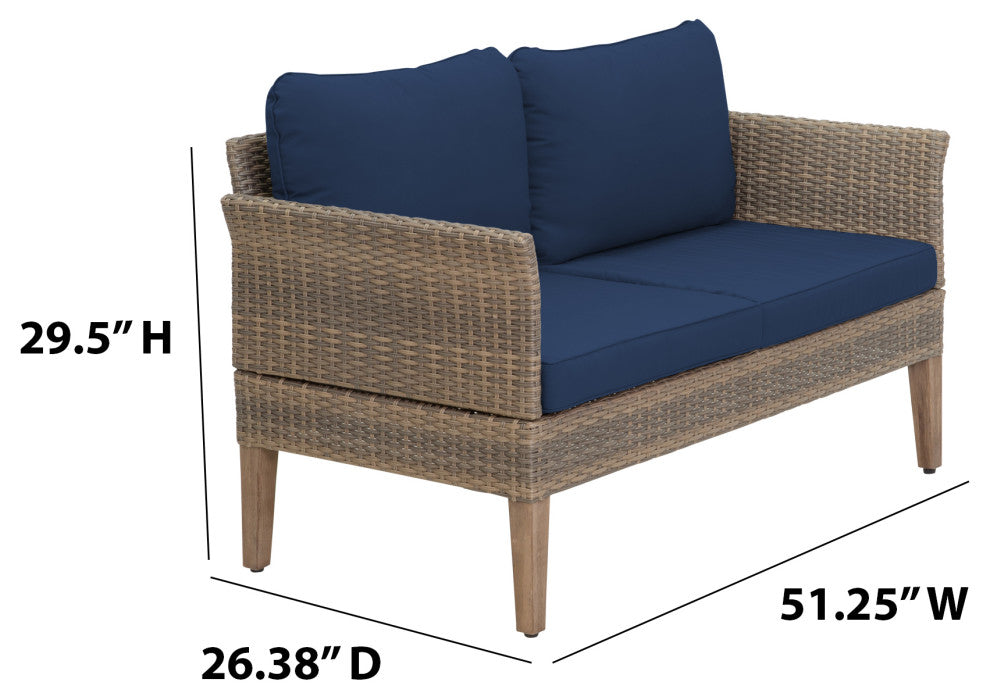 Isla 7-Piece Outdoor Conversation Set With Club Chairs, Loveseat, Stone