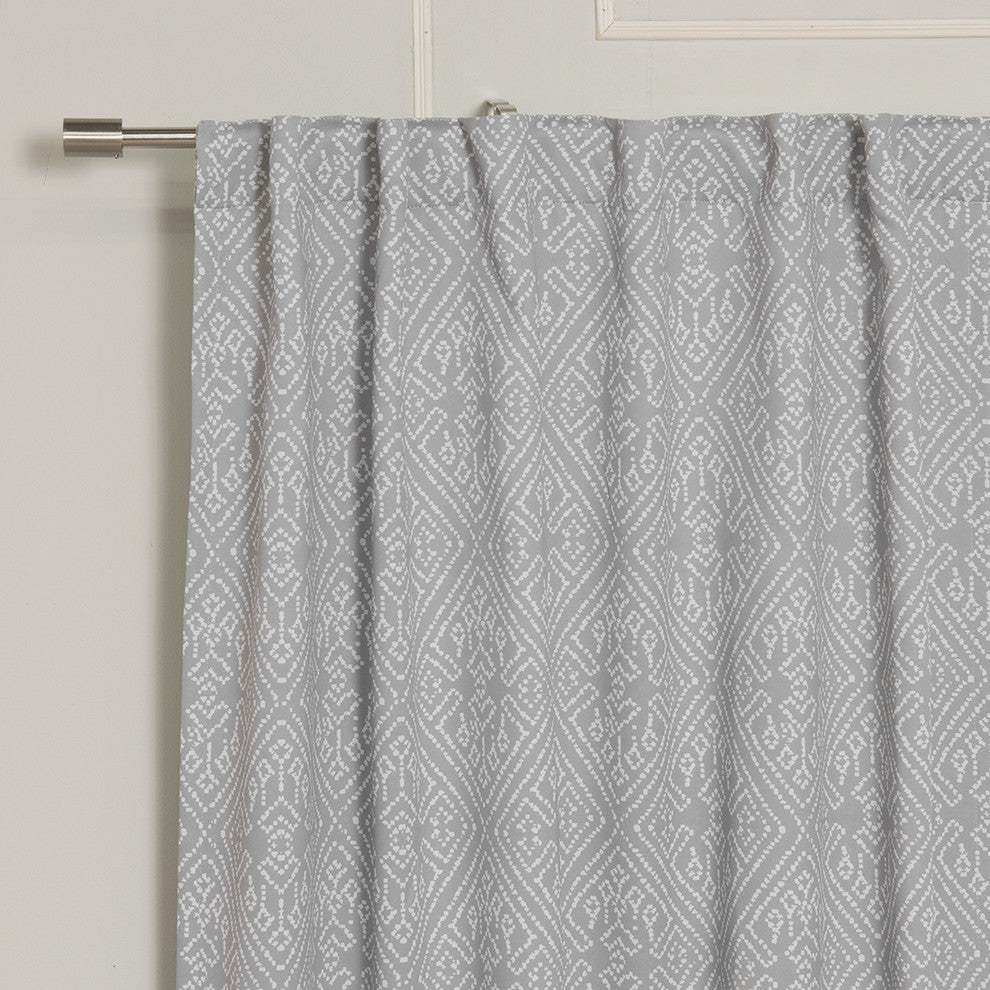 Diamond Confetti Blackout Curtains, Gray