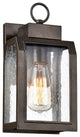 Chloe Lighting Milton Industrial 1 Light Wall Sconce, Antique Gold, 12", Antique