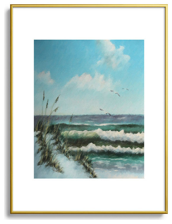 Rosie Brown Beach Dunes Metal Framed Art Print