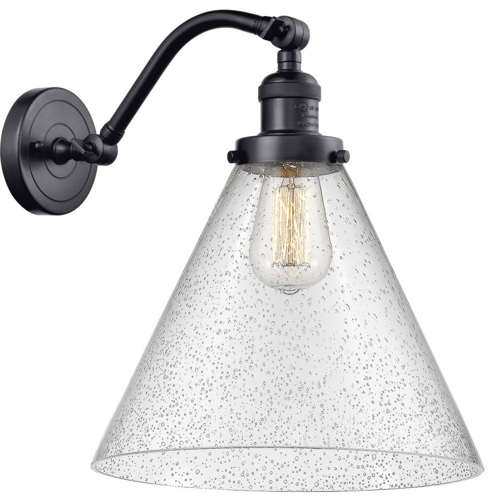INNOVATIONS LIGHTING 515-1W-BK-G44-L-LED X-Large Cone 1 Light Sconce