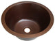 16" Medium Sized Round Copper Bar Sink