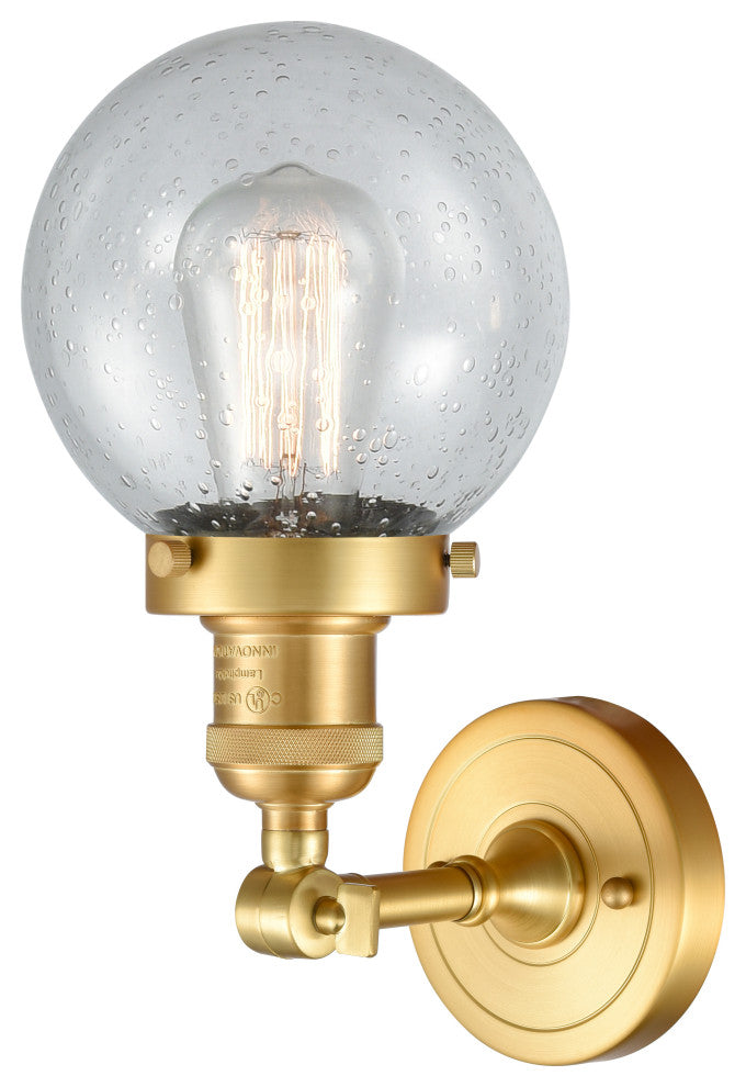 Beacon Sconce, Satin Gold, Seedy