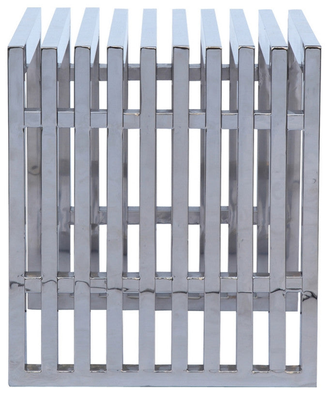 Modern Classics Zeta Stainless Steel Bench Short, Silver