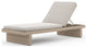 Leroy Outdoor Chaise Lounge-Brown/Stone