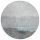 Machine Washable Indoor/Outdoor Chantille ACN1885 Teal 8' x 8' Round Rug
