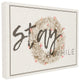 "Stay A While Strawflower Wreath" 30x40, XXL Stretched Canvas Wall Art